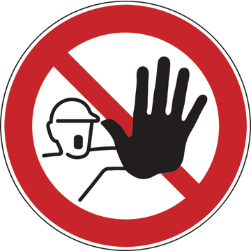 Panneau « Accès interdit aux personnes non autorisées », Ø 10 cm